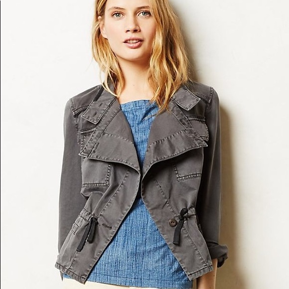 Anthropologie Jackets & Blazers - Anthropologie Hei Hei Gray Anorak Jacket